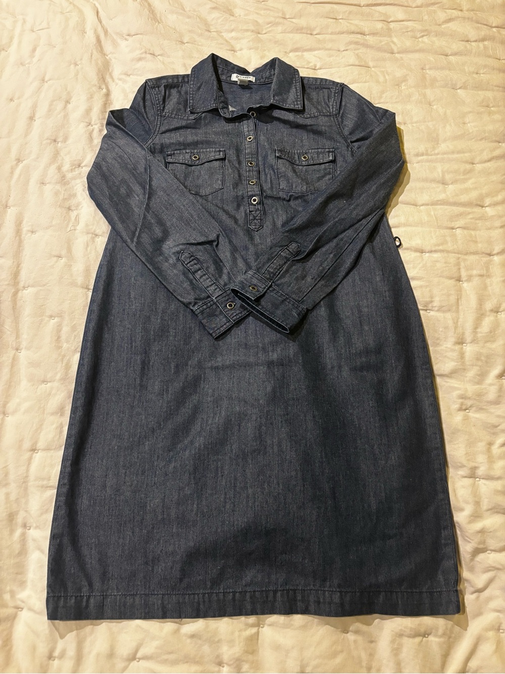 Dark Denim Shirt Dress - Long Sleeve0603
